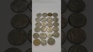 Variety of Spanish Pesetas Coins