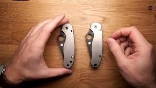 TiTech Titanium Scales for Spyderco Para 3 Lightweight