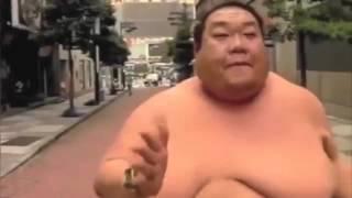 Dramatic Slow Motion Fat Guy Running