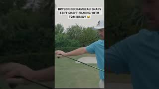 Bryson Dechambeau snaps stiff shaft filming with Tom Brady