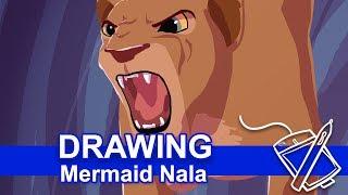 Nala is a Mermaid? #DisneyDrawingChallenge2017