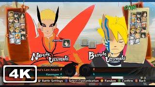 Naruto Shippuden Ultimate Ninja Storm 4 - All Characters & Costumes (All DLC 2023)