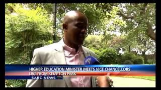 Minister Nzimande meets with vice chancellors of universities