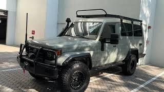 1985 Toyota Land Cruiser 1HDT Powered HJ75 Troop Carrier Cold Start and Walkaround