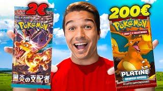 2€ vs 200€ Boosters Pokemon