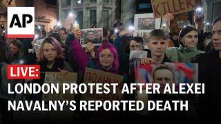 LIVE: Protest outside Russian Embassy in London after reported death of Alexei Navalny