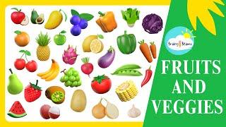 Fruits & Veggies | Preschool Fruits and Vegetables Names | Kids Learning Video | BrainyBeams