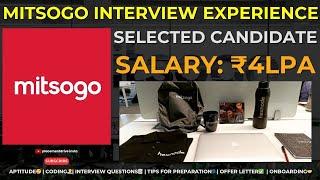 Mitsogo Interview Experience | ₹4LPA Salary | Aptitude, Coding, and Onboarding Tips for Freshers