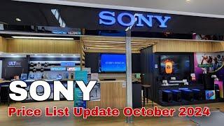 SONY Price List Update October 2024