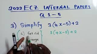 2022 grade 12 ECZ exam question 1- 5, paper 1