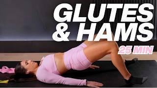 25 MIN GLUTES & HAMS LEG WORKOUT (at home, bands & dumbbells)