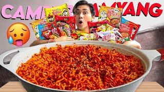 EXTREME MUKBANG! CAMPUR SEMUA JENIS SAMYANG SEKALIGUS!! PEDESS GILAA!!