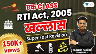 Ek Class RTI Act, 2005 Khallas | Tansukh Paliwal | Linking Laws