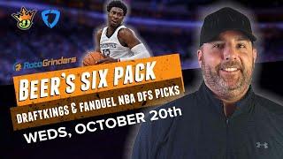 DRAFTKINGS NBA PICKS WEDNESDAY 10-20-21 | The Daily Fantasy 6 Pack