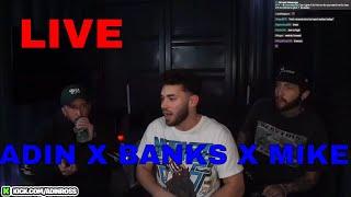 Adin X Faze Banks X Mike  Full LIVE kick.com/adinross  #kick #live #clips