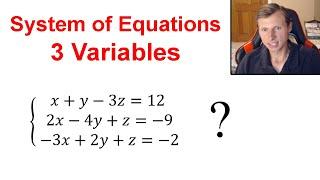 System of Equations with 3 Variables