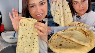 وصفة الكريب خفيف لذيذ ناجح  بمقادير مضبوطة  recette des crêpes