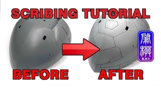 Gunpla Scribing Tutorial - How to Scribe Panel Lines on Gunpla