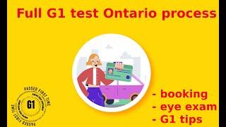 G1 test Ontario. Full process. From booking G1 test to getting a G1 licence