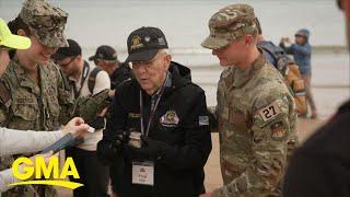 WWII veterans visit Omaha Beach to mark 80th anniversary of D-Day