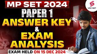 MP SET ANSWER KEY 2024 | MP SET PAPER 1 ANSWER KEY | MP SET PAPER 1 ANALYSIS 2024 By Priti Ma'am