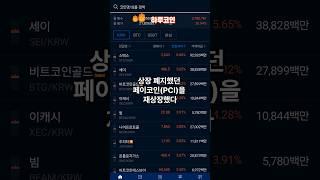 페이코인 재상장