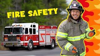 Handyman Hal works with Fire Trucks | Fire Safety and Fire Station for Kids