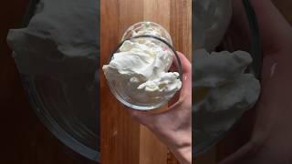 How to make the fluffiest whip cream #recipe #foodscience #whippedcream