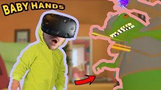 Baby Defeats THE GIANT LIZARD MONSTER!!! | Baby Hands (VR Baby Simulator)