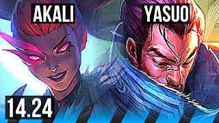 AKALI vs YASUO (MID) | KR Diamond | 14.24