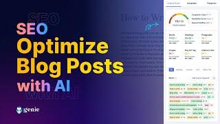 Blog SEO Optimization with Ai in Minutes | SEO Feature | GetGenie AI