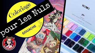 [COLORIAGE pour adultes] Comment utiliser la GOUACHE ️