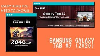 Samsung Galaxy Tab A7 (2020): Everything You Need To Know!!!