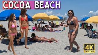  Welcome to Cocoa Beach, Florida!  Beach Walk | Walking Tour 4K