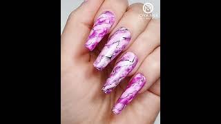 How to do Purple Metallic Marble effect using Joya Mia marble Ink