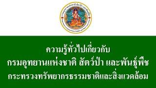 ความรู้ทั่วไปเกี่ยวกับกรมอุทยานแห่งชาติ สัตว์ป่า และพันธุ์พืช กระทรวงทรัพยากรธรรมชาติและสิ่งแวดล้อม