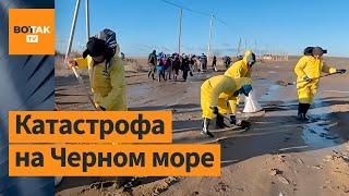 ️ 50 км побережья Анапы в мазуте. Последствия крушения танкеров в Черном море