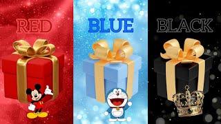 Choose your gift️ | 3 gift box challenge | Red vs Blue vs Black