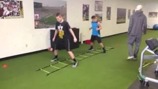 Tate Anderson (13) speed and strength training