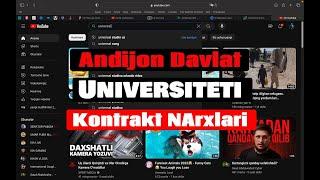 Andijon Davlat universiteti kontrakt narxlari 2023 - yil 2024