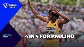 Marileidy Paulino makes it 4 wins in 4 in Paris 400m - Wanda Diamond League 2024