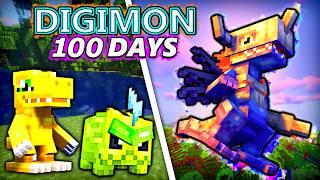 I Survived 100 Days in Minecraft Digimon