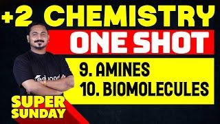 Plus Two Chemistry | SUPER SUNDAY | 9. Amines, 10. Biomolecules | Eduport