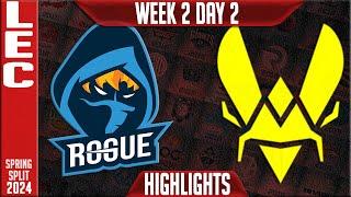 RGE vs VIT Highlights | LEC Spring 2024 W2D2 | Rogue vs Team Vitality