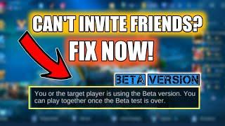 YOU OR THE TARGET PLAYER IS USING THE BETA VERSION issue FIXED! | Mobile Legends Bang Bang