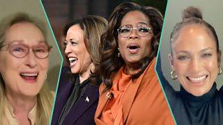 Kamala Harris & Oprah Winfrey Joined By Jennifer Lopez & More At Rally