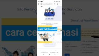 Cara mudah cek formasi lowongan PPPK 2023 kemenag dari hp #shorts