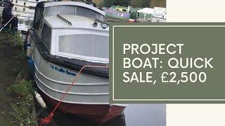 Project Boat For Sale Dawncraft 22 River Cruiser Canal Boat Honda 5hp