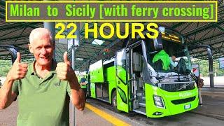 CAR FERRY TO SICILY: Flixbus 22 hours from Milan to Palermo. Italy's longest coach journey.