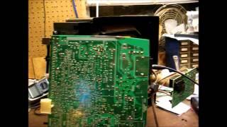 Repair of a Sony KV1365 13" Trinitron color TV due to no audio